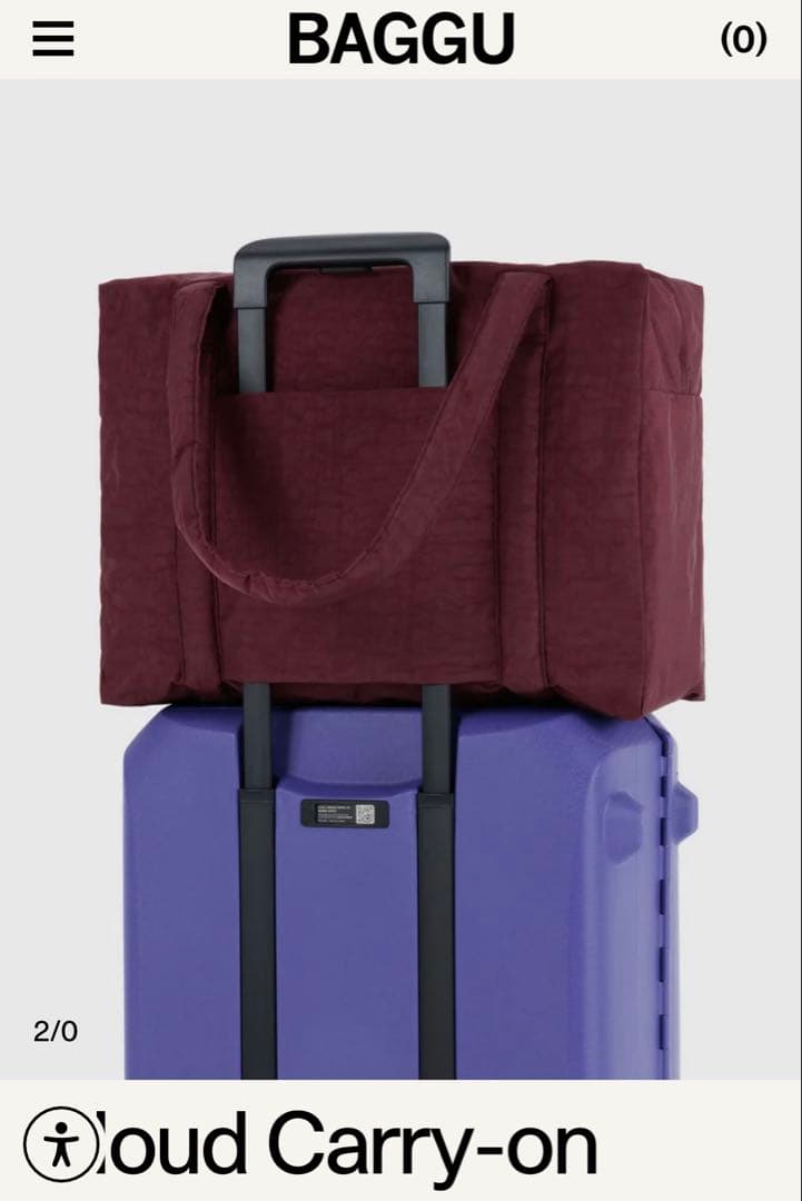 BAGGU Cloud Carry-on バグゥキャリーオン【新品未使用】