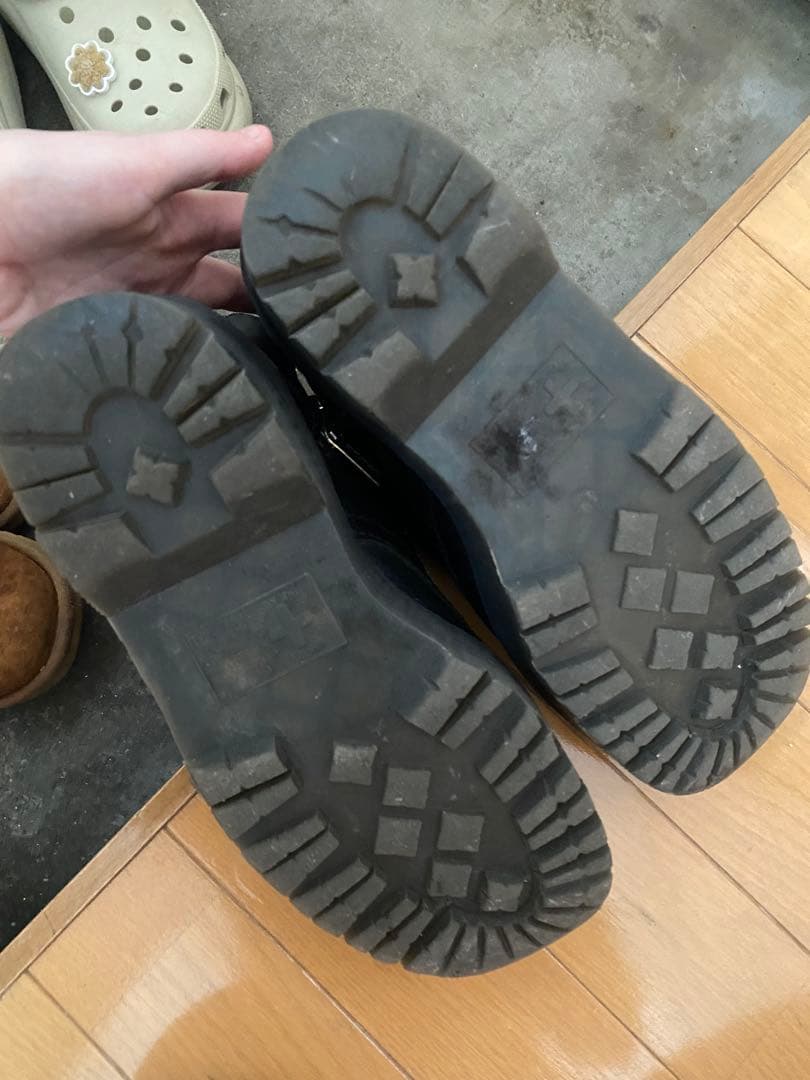 Dr. Martens ブラックハイカットブーツ厚底 24 cm 38EU