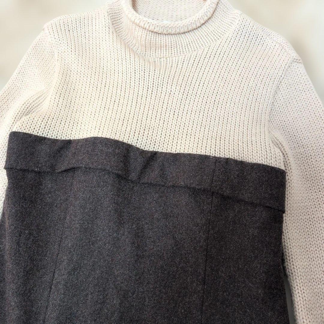 BALENCIAGA バレンシアガ ウール ニットワンピース ドッキング パリ