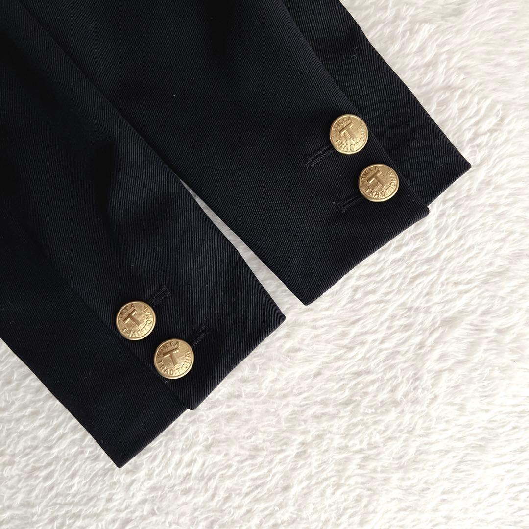 美品✨ティッカ ダブルブレスト テーラードジャケット 紺ブレ 金ボタン 23AW