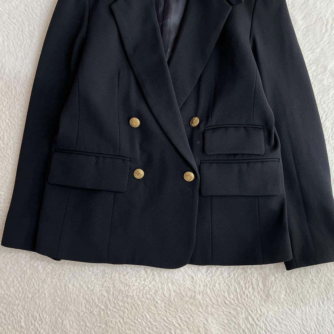 美品✨ティッカ ダブルブレスト テーラードジャケット 紺ブレ 金ボタン 23AW