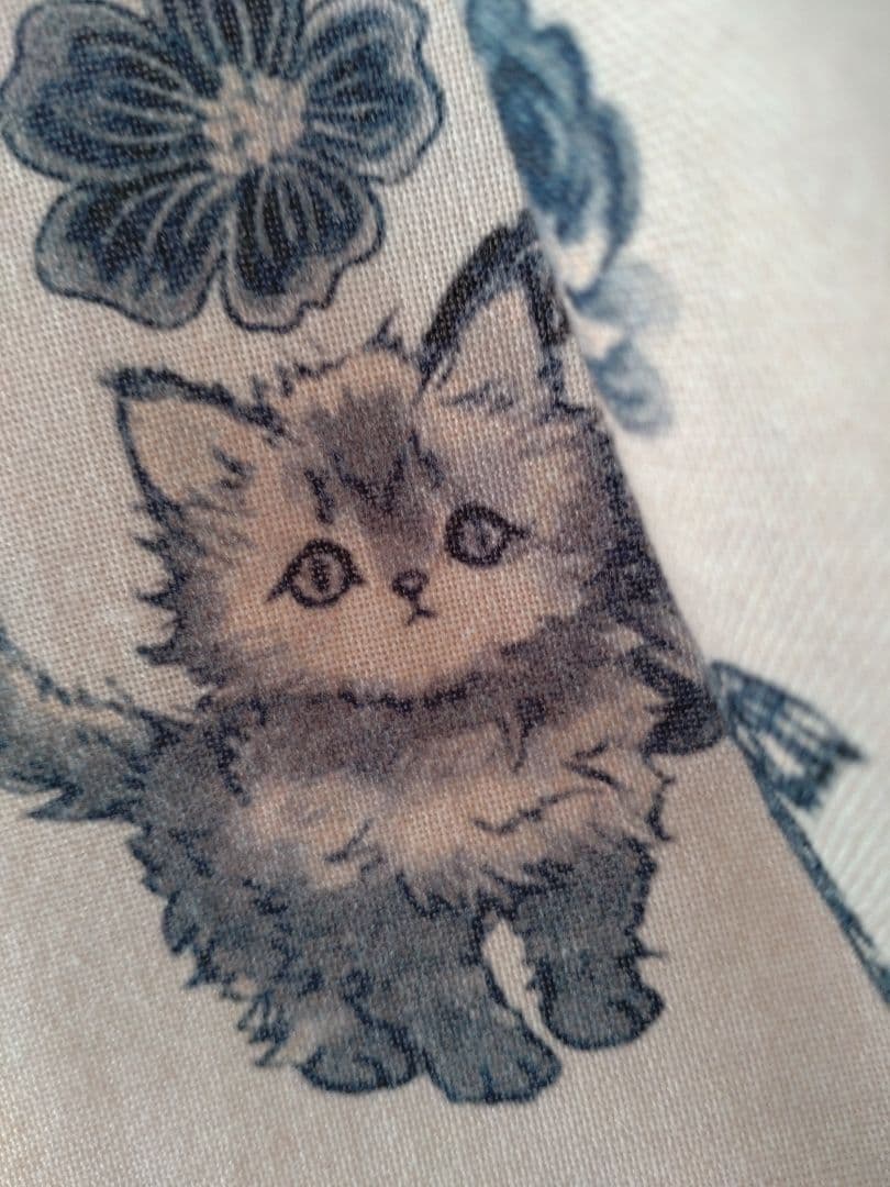 フランシュリッペ　花柄猫　丈長スカート