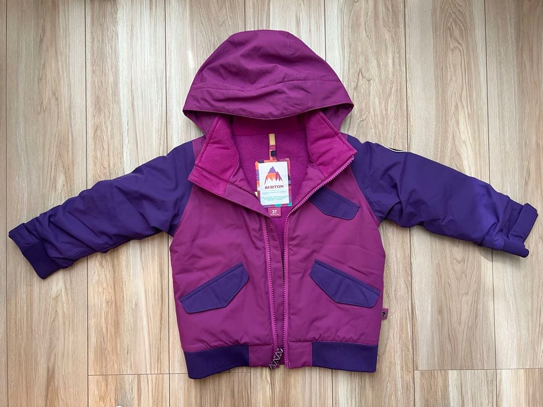 Burton キッズ3T スノーボード・スキーウェア　 紫色フード付きジャケット