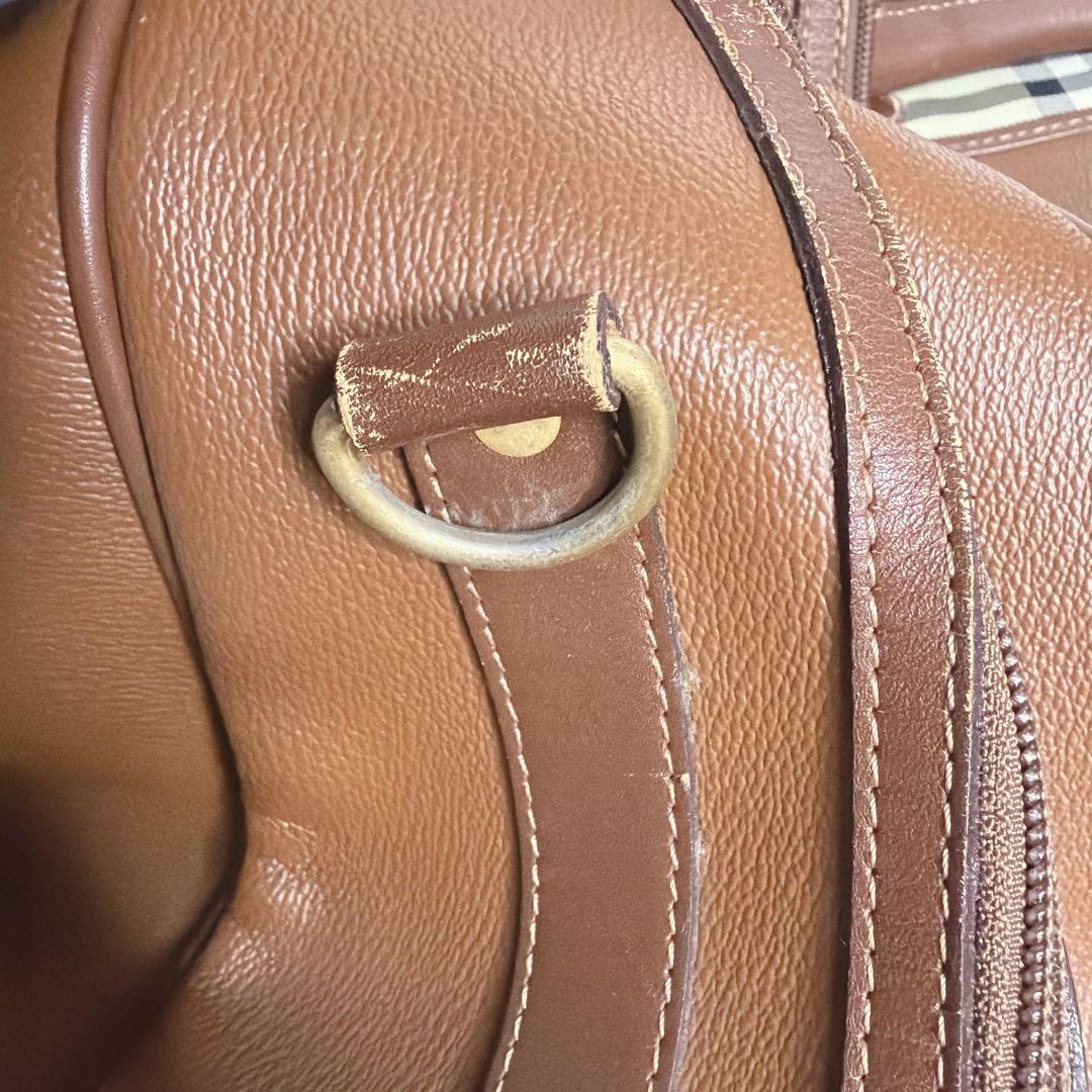 希少✨️BURBERRY ボストンバッグ 2way レザー ブラウン ノバチェック
