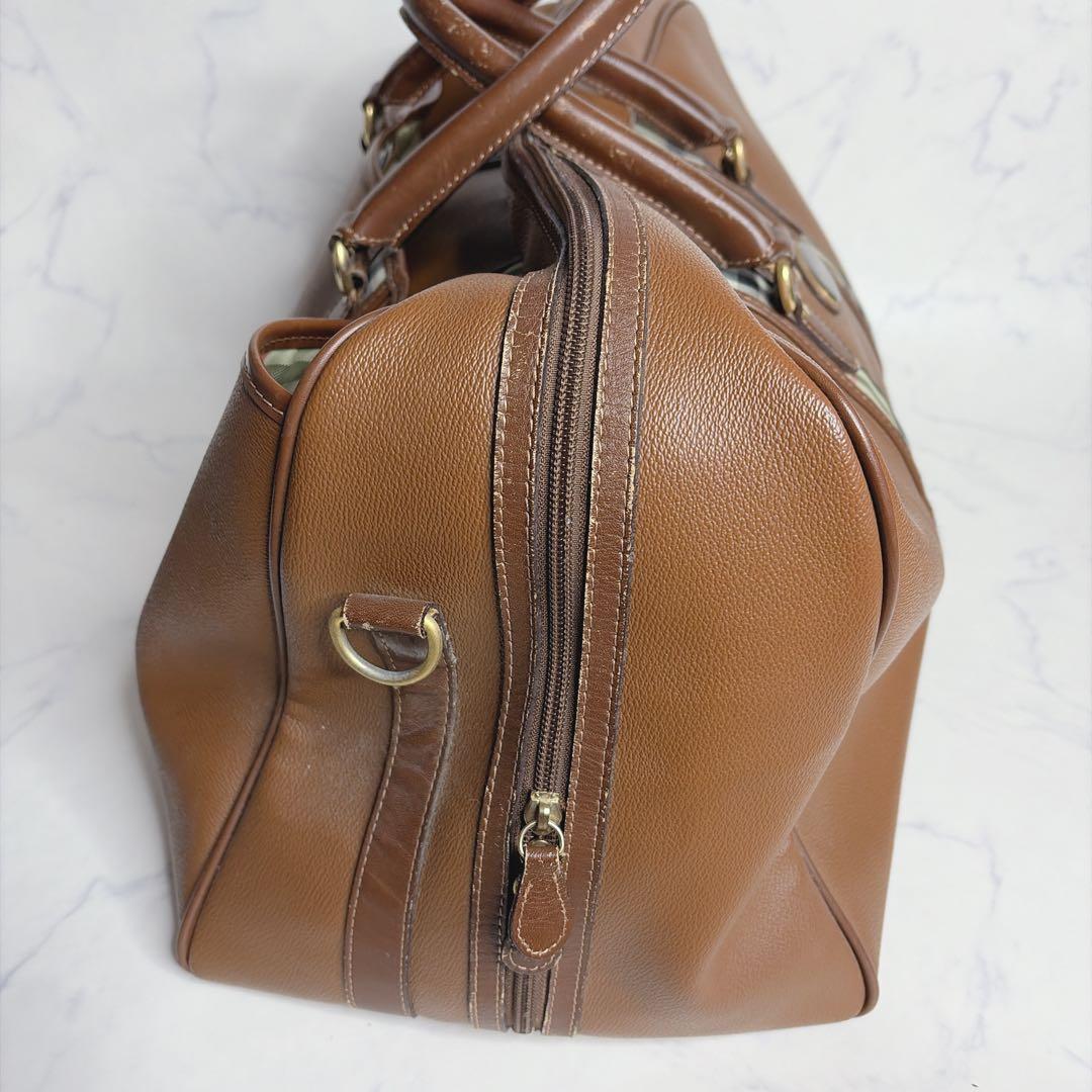 希少✨️BURBERRY ボストンバッグ 2way レザー ブラウン ノバチェック