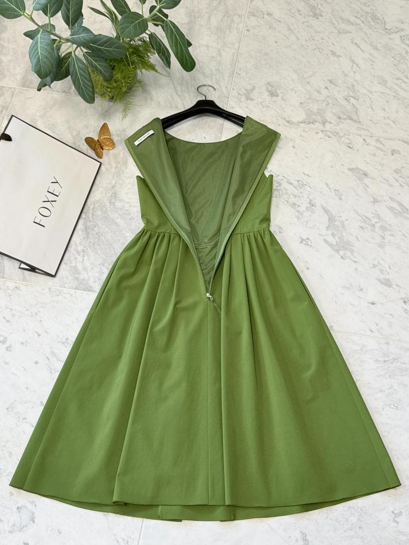 たか★FOXEY /フォクシー ドレス 38 ウォータープルーフストレッチ