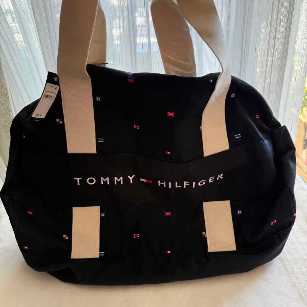 【新品】トミーヒルフィガー　フラッグ　トリコロール　ロゴ　ボストン　男女兼用