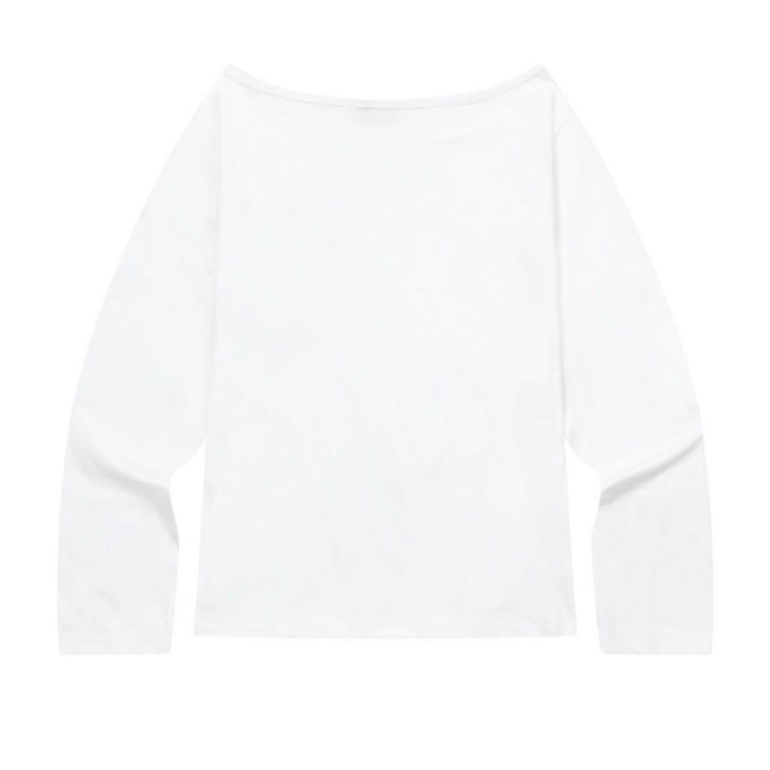 Mucent ムセント ミニハートロゴワンショルダー長袖Tシャツ