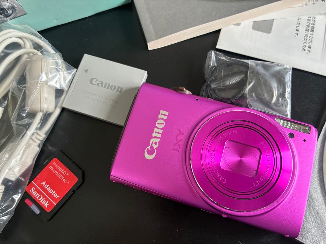 美品　キャノン　Canon IXY610F ピンク　デジカメ　カード付き