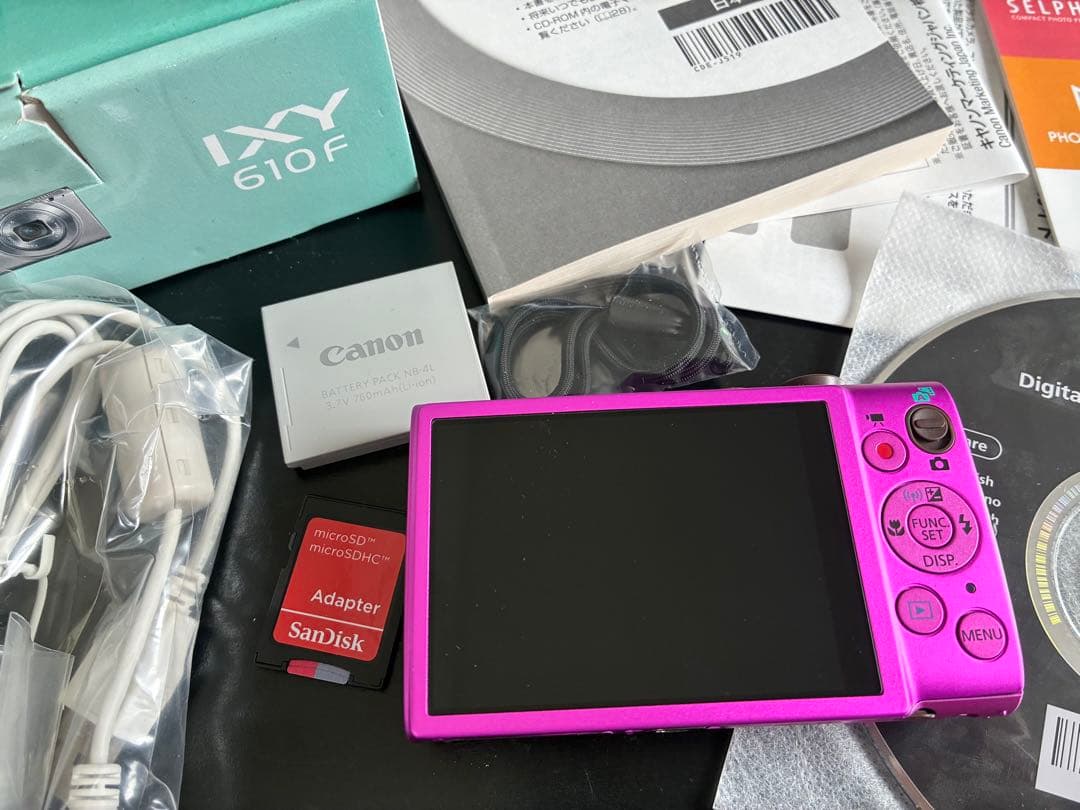 美品　キャノン　Canon IXY610F ピンク　デジカメ　カード付き