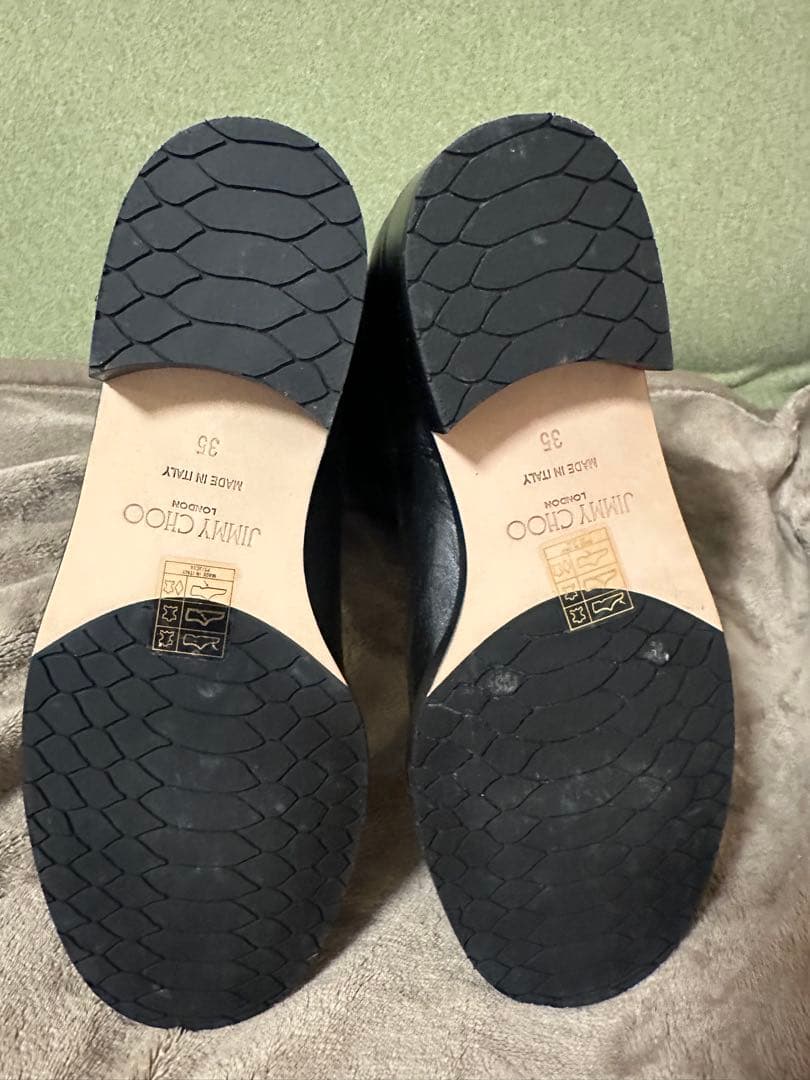 JIMMY CHOO 黒 レザー ブーツ 35 新品 レア 22cm