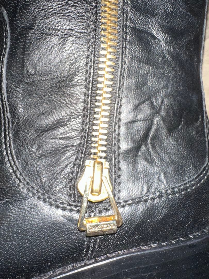 JIMMY CHOO 黒 レザー ブーツ 35 新品 レア 22cm
