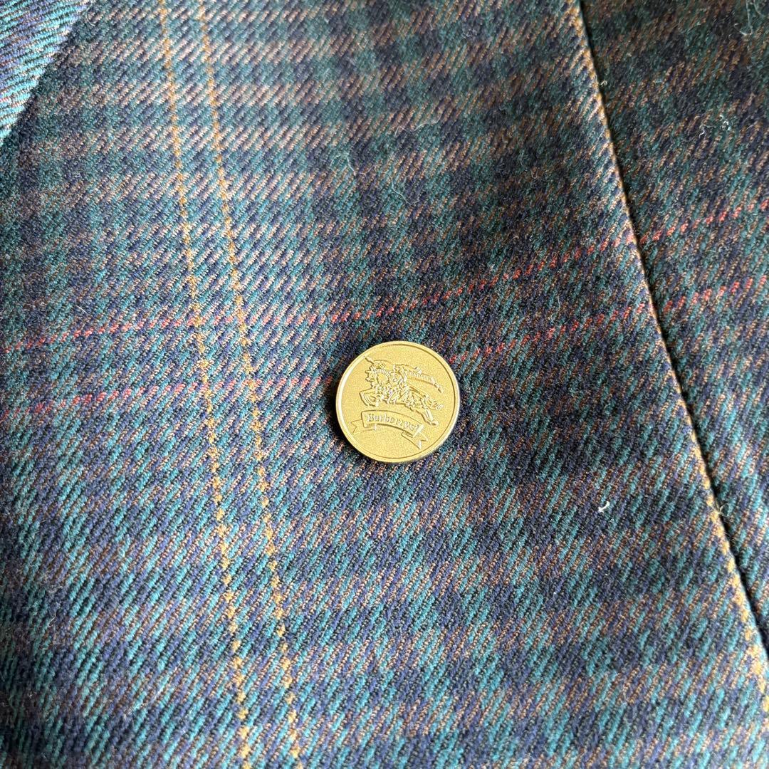 ✨️美品✨️ Burberrys ダブルジャケット ネイビー チェック 金ボタン