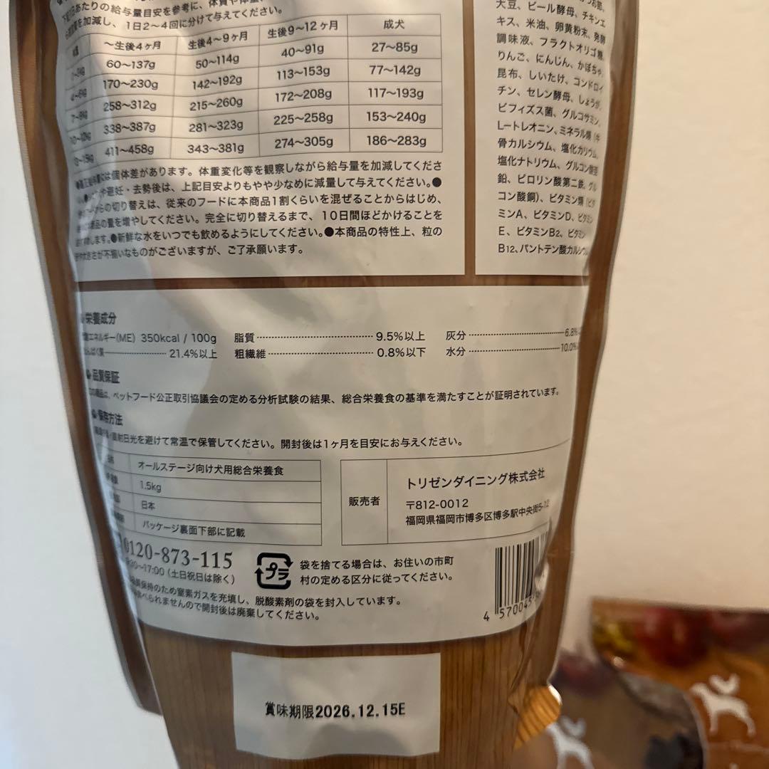 うまかドッグフード　1.5kg×3袋　新品未使用