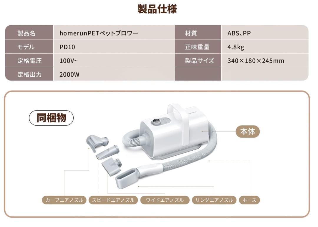 【新品・未開封】runPET ペットブロワー　ペットドライヤー