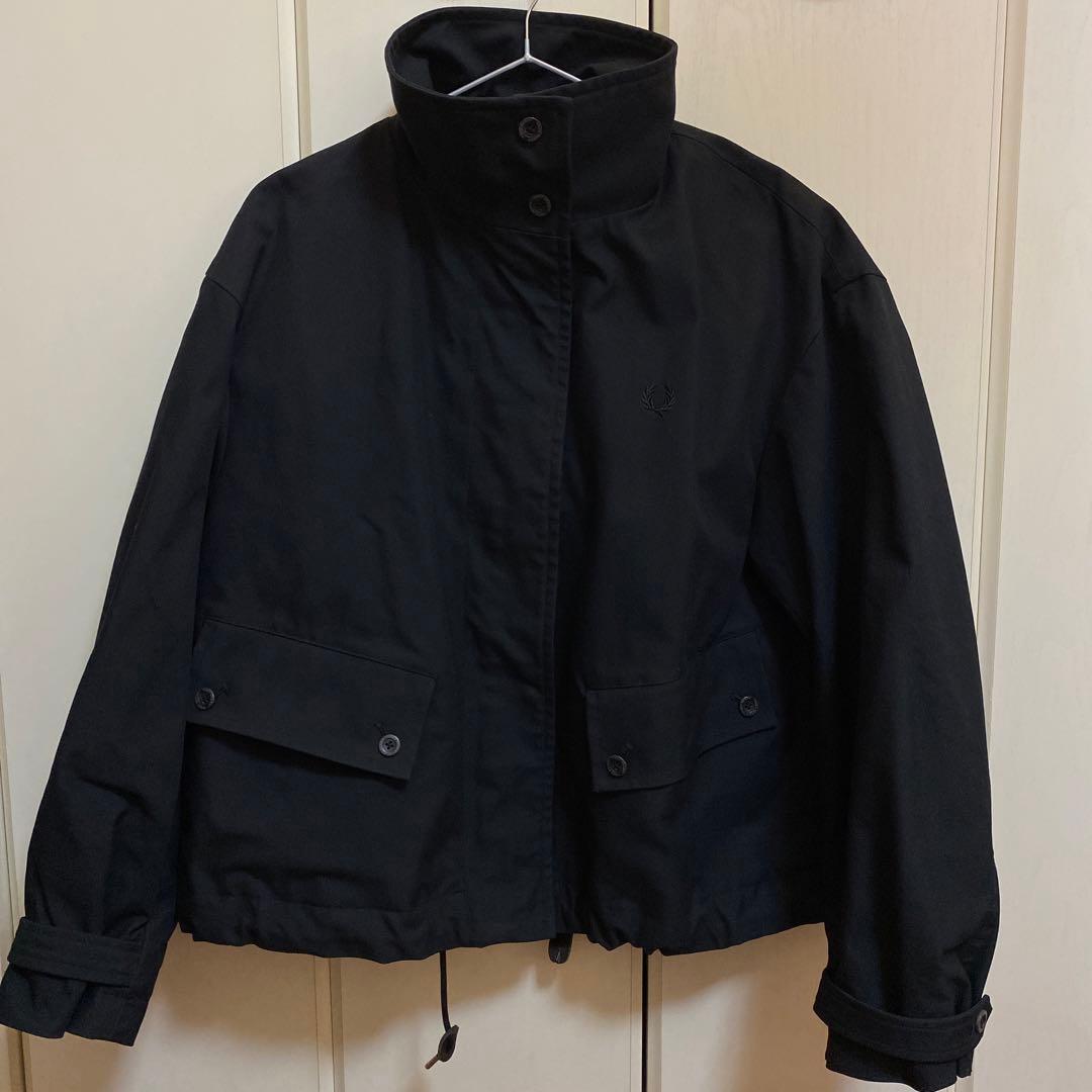 c*e様 美品　Fred Perry モッズコート 黒 チェック柄　155-16