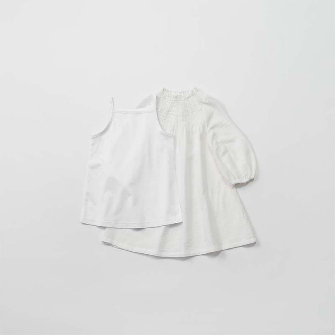Marlmarl ドレス shirring white 70〜90