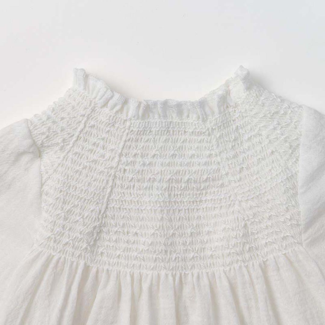 Marlmarl ドレス shirring white 70〜90