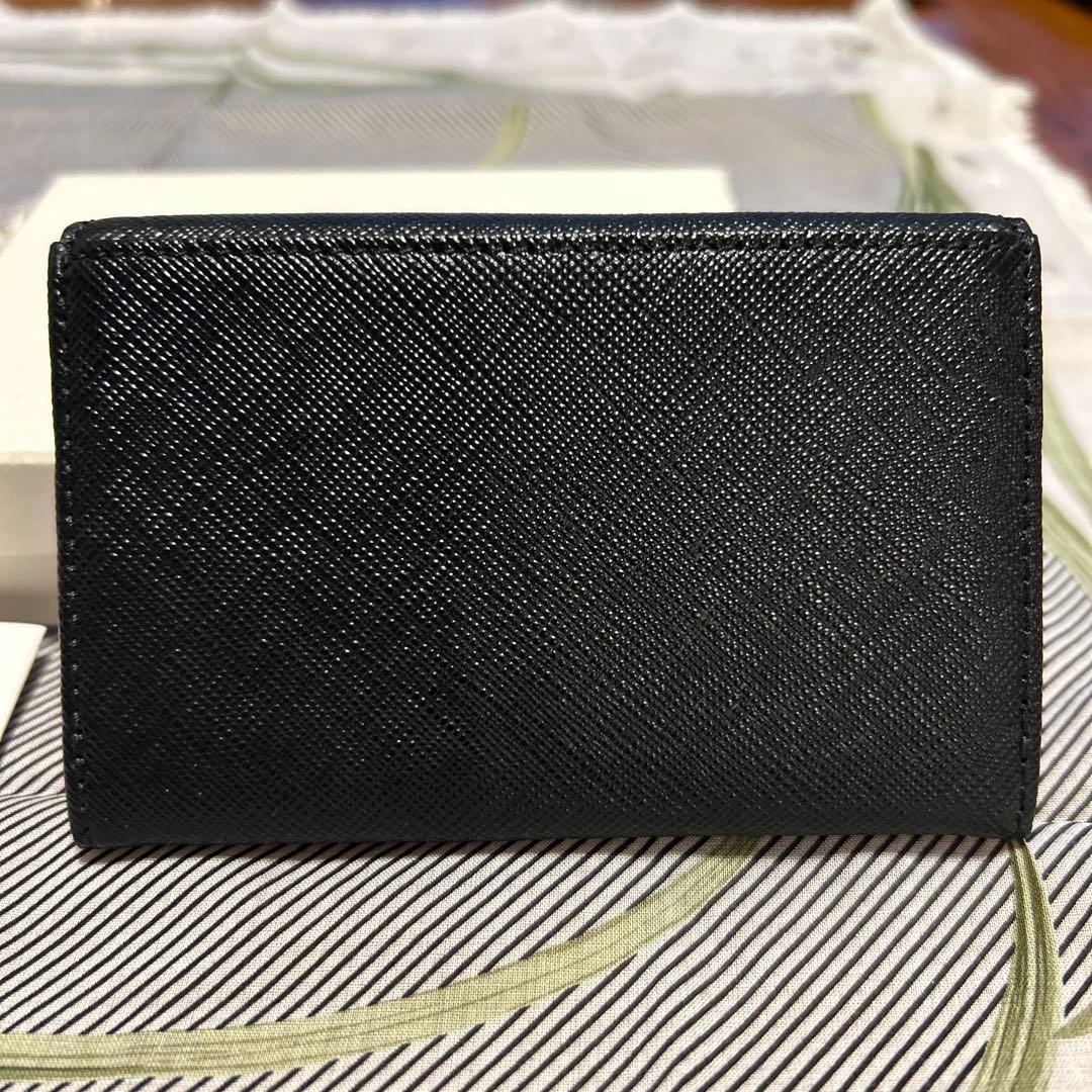 agnès b. VOYAGE ブラック本革名刺入れ
