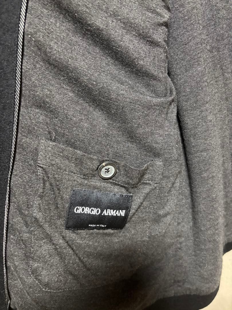 【美品】Giorgio Armani メンズブラック テーラードジャケット