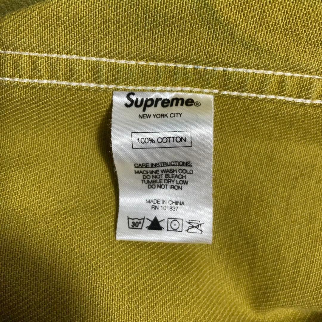 【美品】SUPREME カバーオール ジャケット 刺繍ロゴ XL.