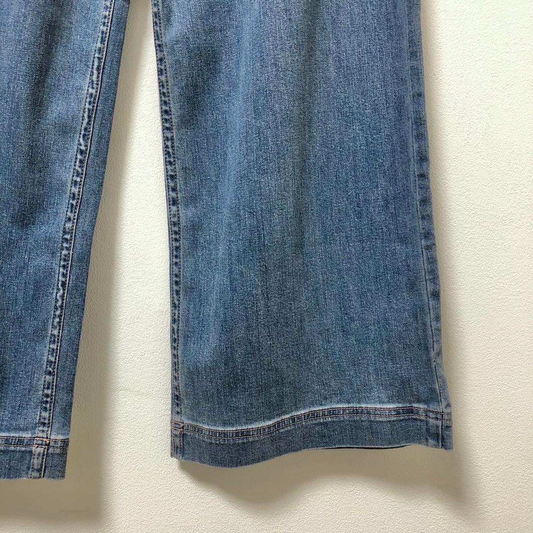 YU　 美品 Stola. ストラ セミワイドデニムパンツ ライトブルー系
