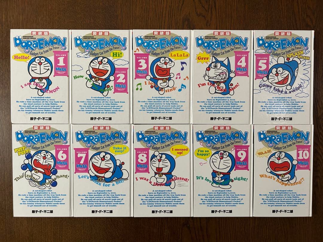 未使用　愛蔵版ドラえもん　英語版　全10巻　日本語訳つき　漫画