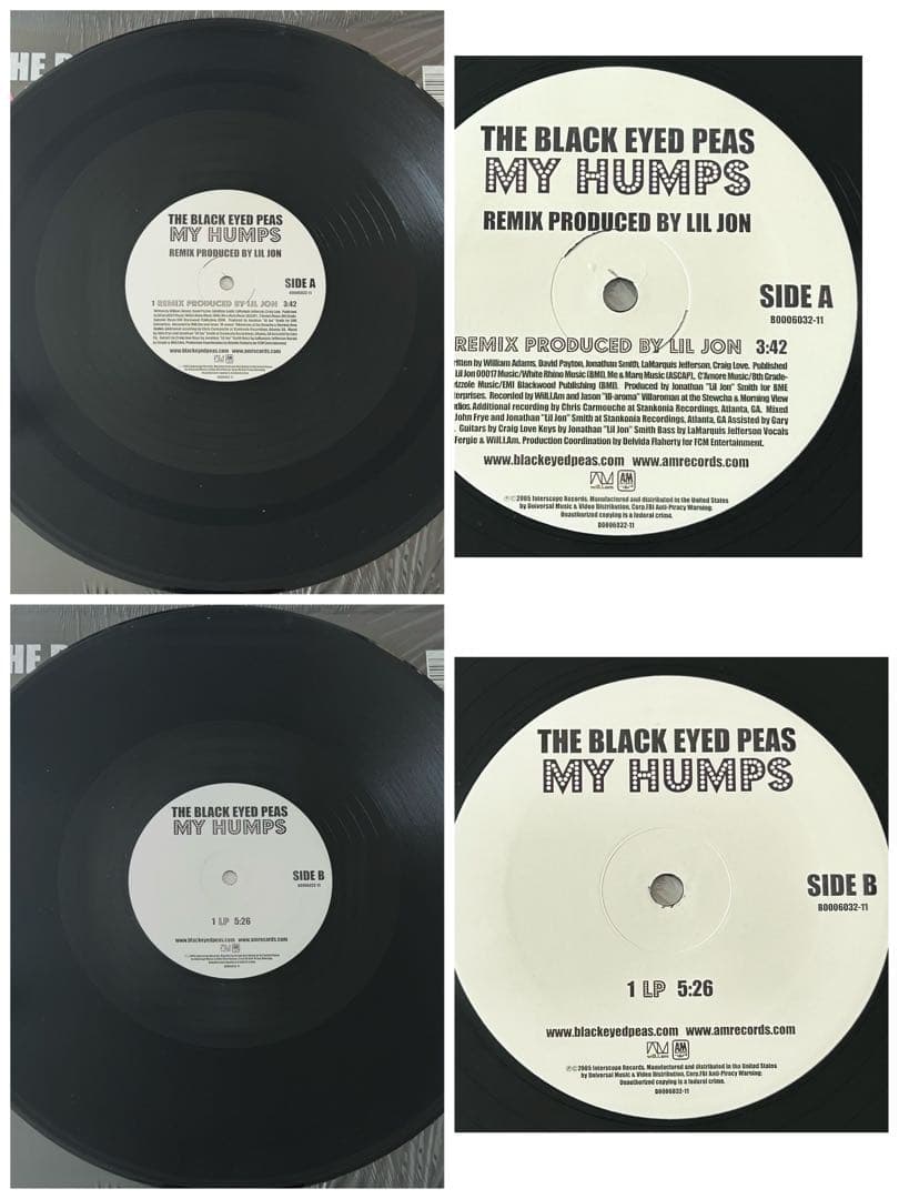 BLACK EYED PEAS ブラックアイドピース アナログレコード6枚セット