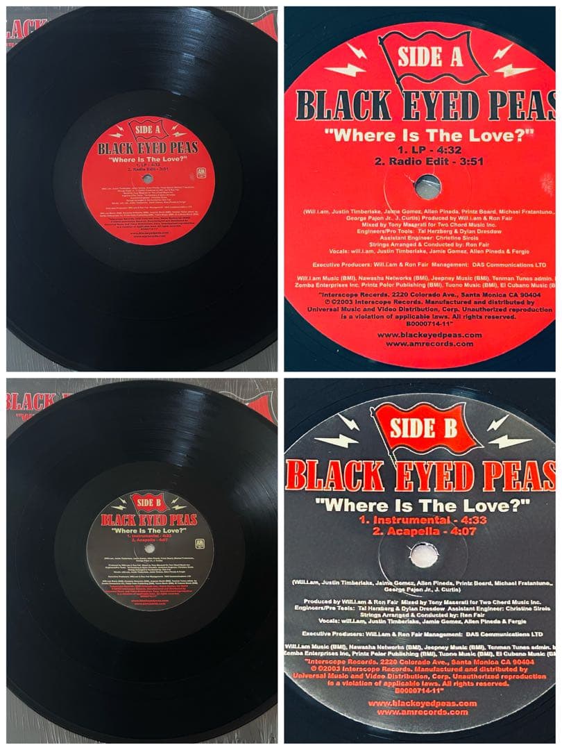 BLACK EYED PEAS ブラックアイドピース アナログレコード6枚セット
