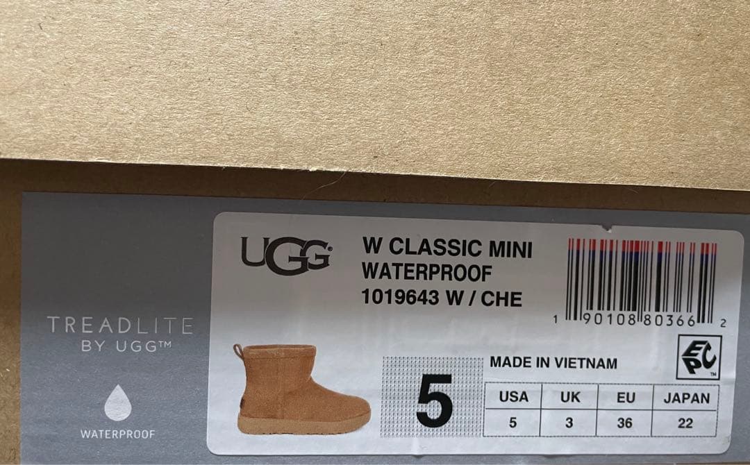 UGG クラシックミニ　Water proof 22cm