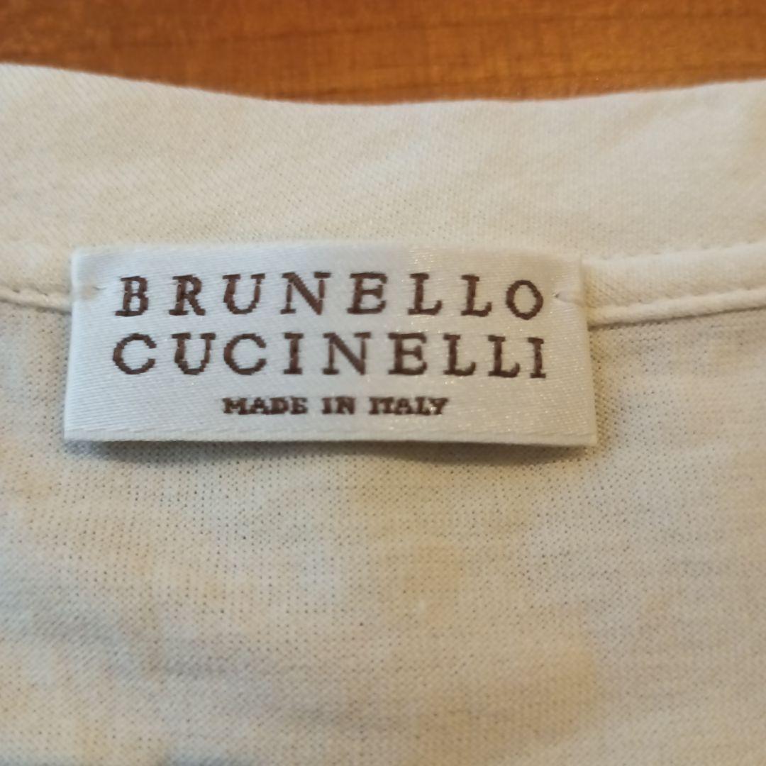 BRUNELLO CUCINELLI クリーム 半袖Tシャツ
