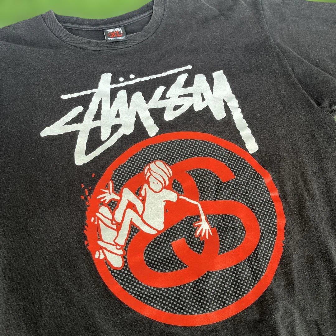 STUSSY ステューシー スケートロゴ Tシャツ XL ブラック