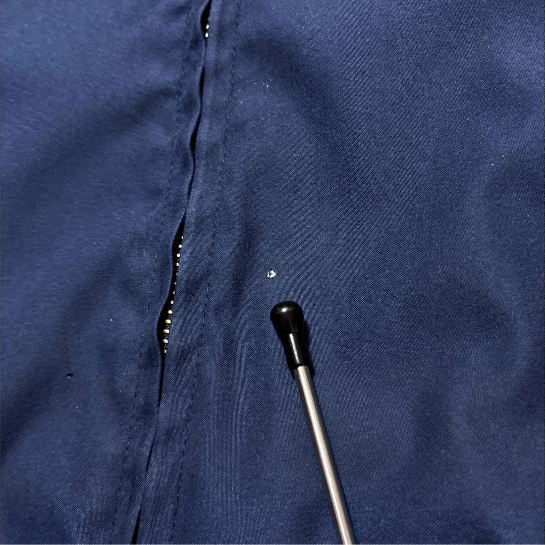 ラルフローレン スイングトップ ピーチスキン アクションプリーツ XL 紺 古着