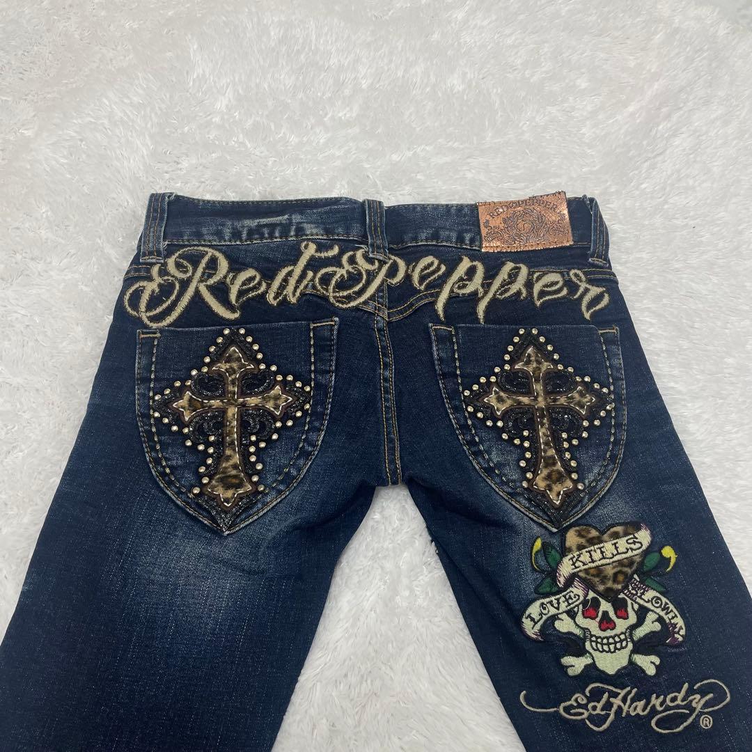 ちっちRED PEPPER エドハーディー 刺繍 スカル y2k W24