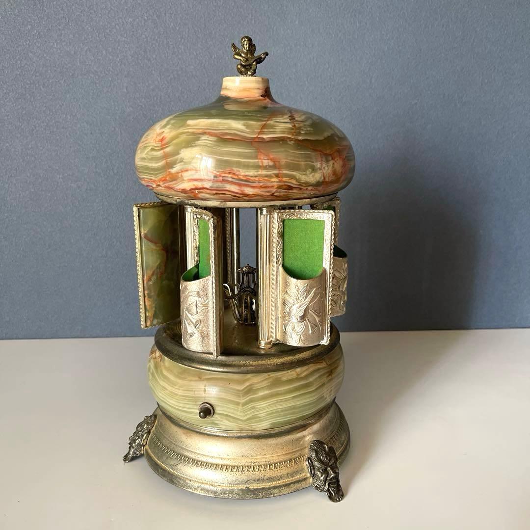 『修理　必要』リュージュ　陶器製カラクリ オルゴール　葉巻入れ　reuge