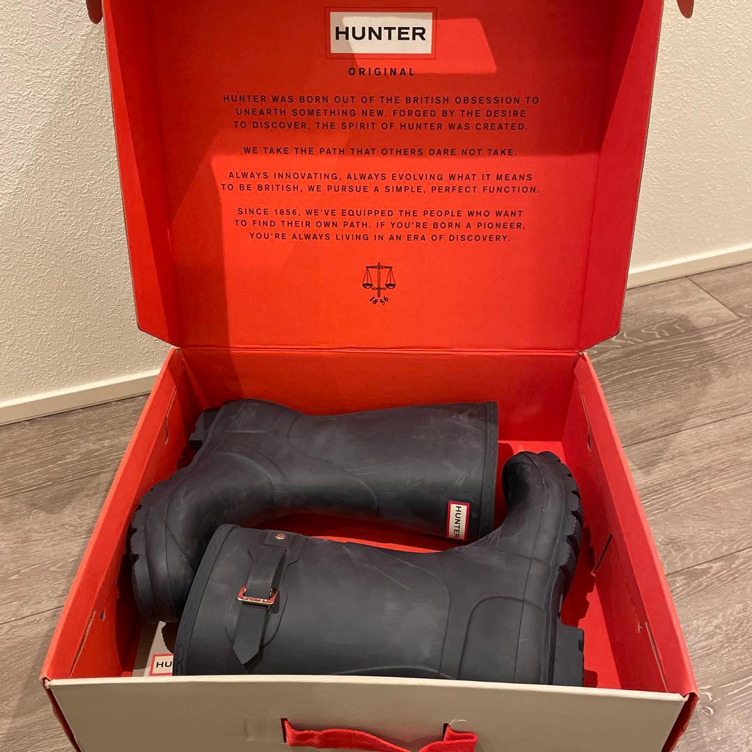 HUNTER ネイビー 長靴 バックル付き未使用品