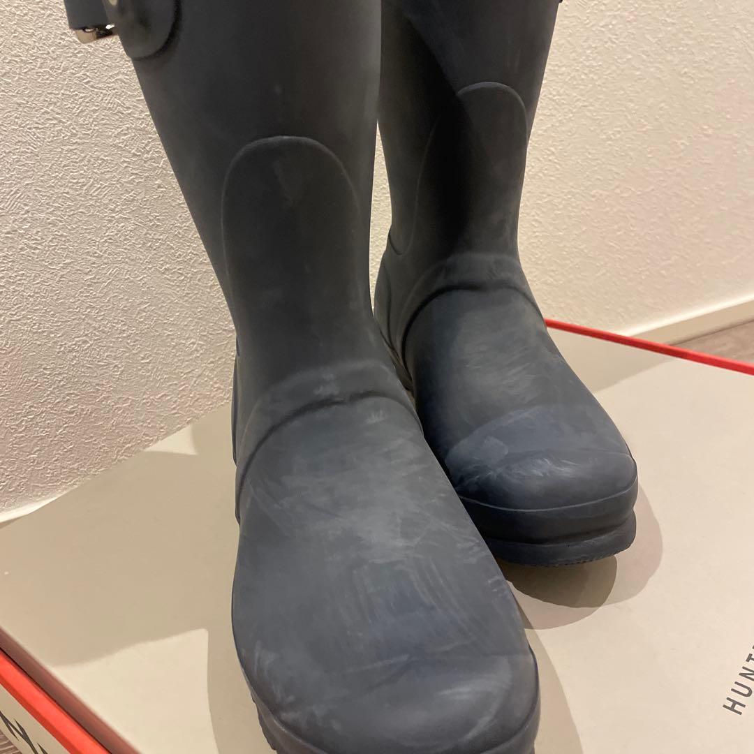 HUNTER ネイビー 長靴 バックル付き未使用品