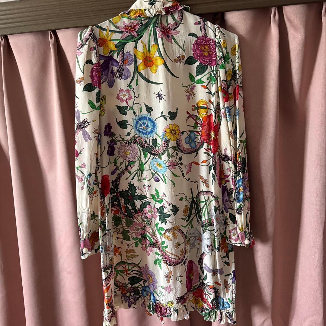 GUCCI 花柄 長袖ワンピース