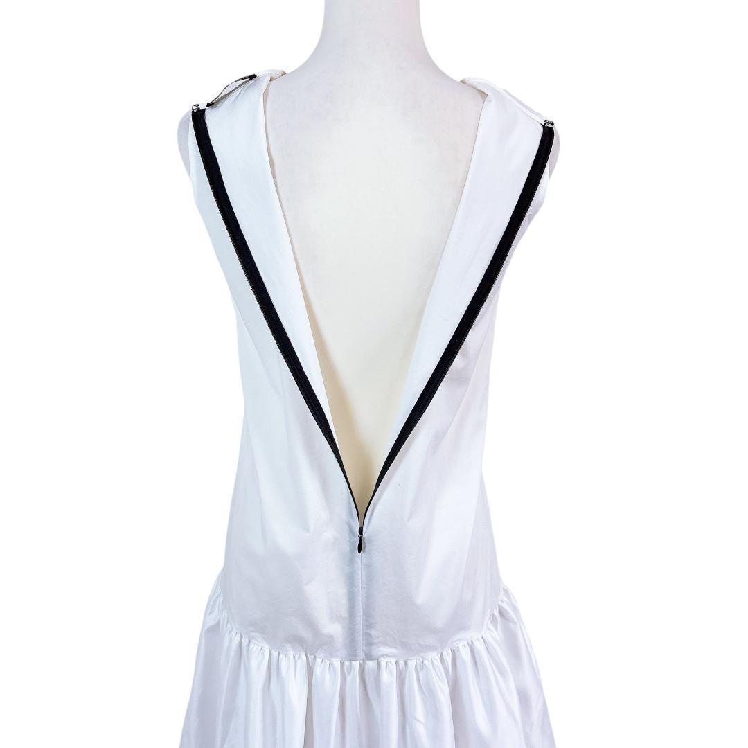 【美品】YOKOCHAN ノースリーブワンピース Ｖネック スカート 38 無地
