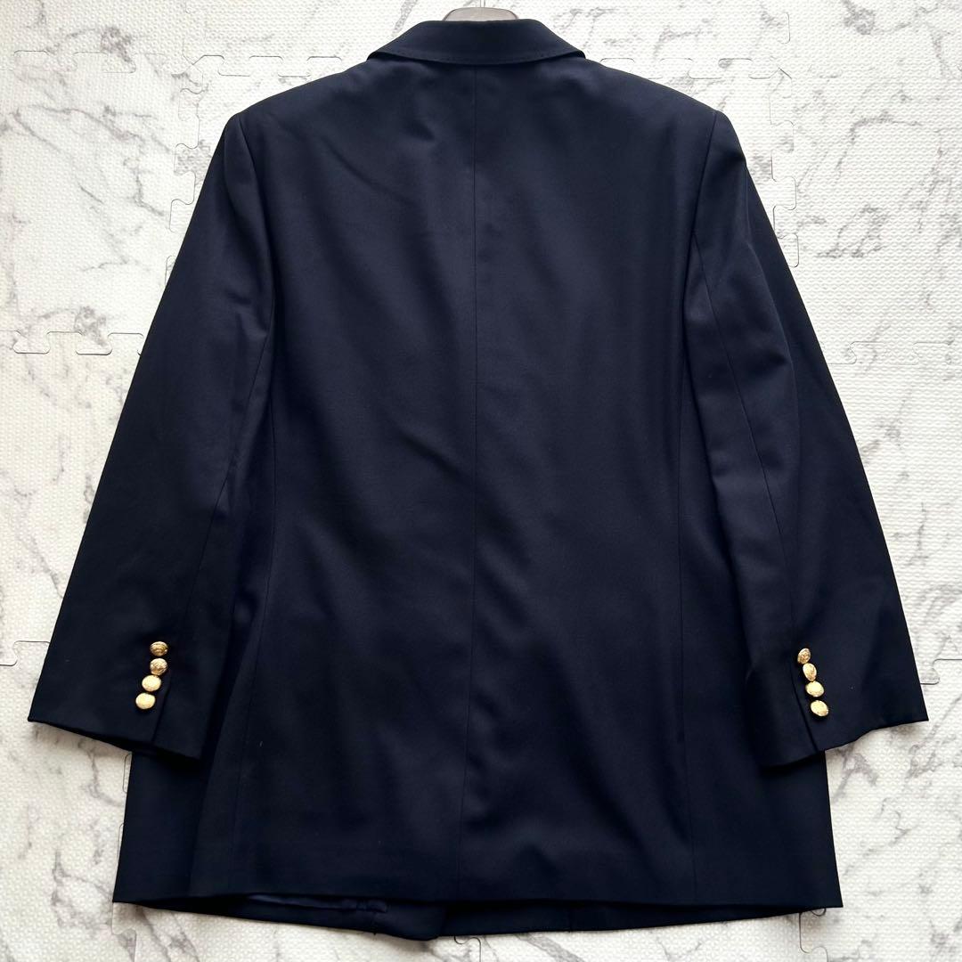極美品✨バーバリー 紺ブレザー 金ボタン ダブルジャケット 大きいサイズ 17号