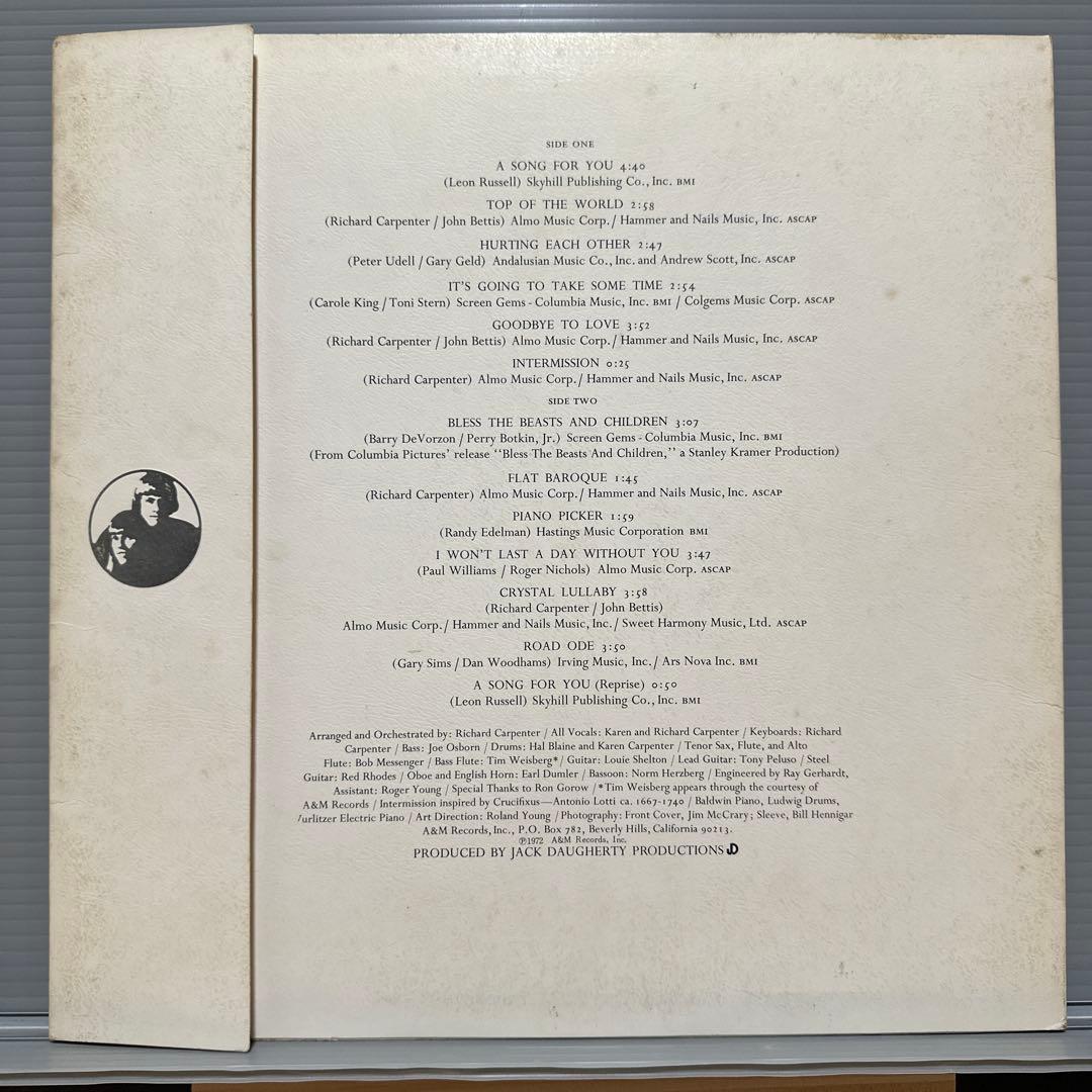 洋楽 Carpenters A Song For You AM-125