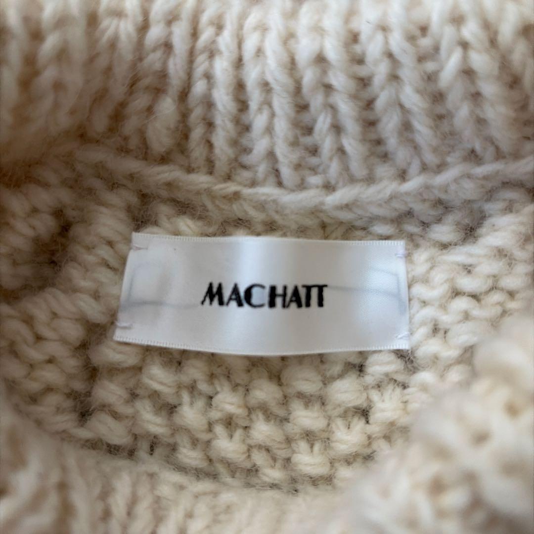 MACHATT マチャットアイボリー ケーブルニットセーター