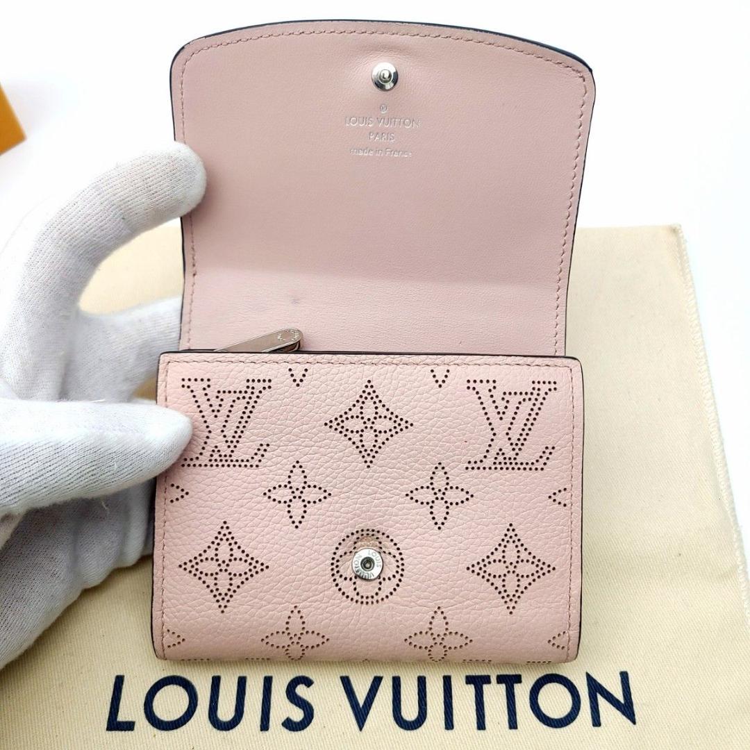 美品 ルイヴィトン マヒナ イリス コンパクト マヒナ RFID ピンク 箱付