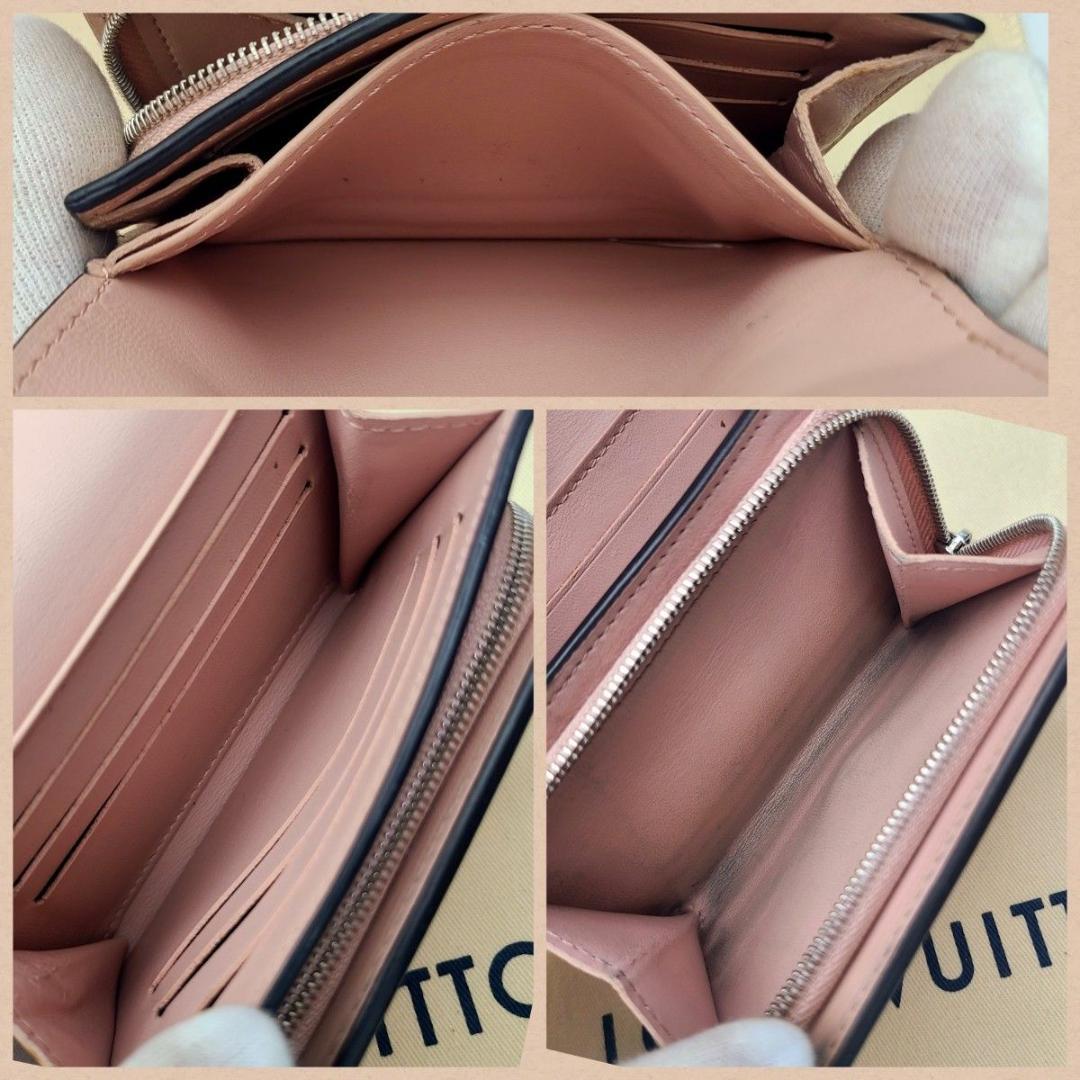美品 ルイヴィトン マヒナ イリス コンパクト マヒナ RFID ピンク 箱付