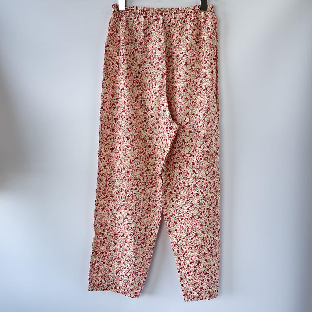 LIBERTY リバティ パジャマ上下 春夏秋 花柄切り替えデザイン ノーカラー