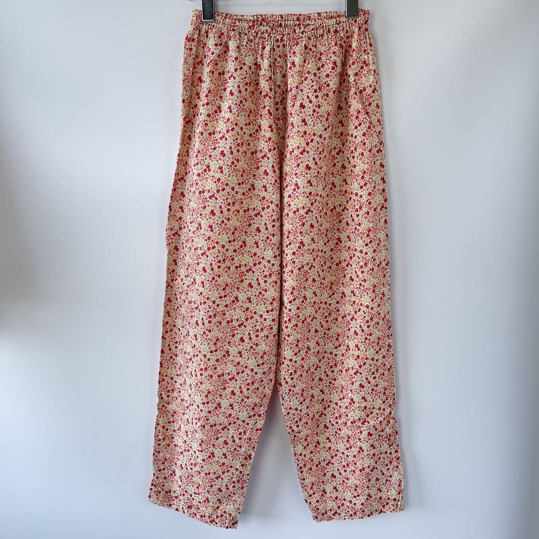LIBERTY リバティ パジャマ上下 春夏秋 花柄切り替えデザイン ノーカラー