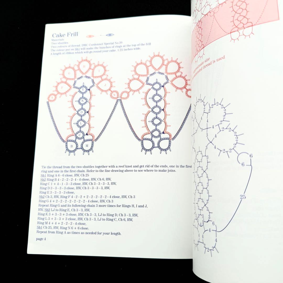 タティングレース パターン集「TATTING WITH COLOUR」