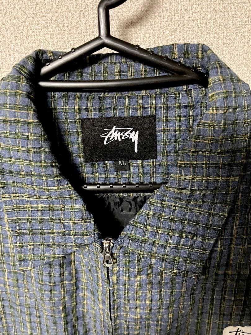 Stussy（ステューシー） チェック柄スタンドカラージャケット ブルゾン