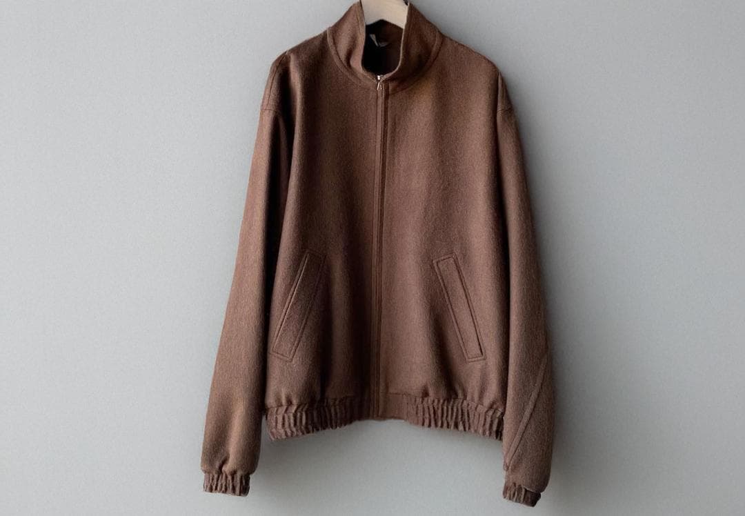 ジャケット・アウター AURALEE BABY CAMEL FLANNEL ZIP BLOUSON