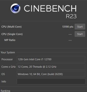 CPU Intel Core i7-12700 CPU LGA 1700